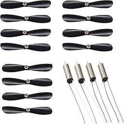 High-Speed Metal DC 3.7V Micro Coreless Motor Set with Propellers for Mini Drones, Clockwise and Anticlockwise Rotation (4 Motors + 12 Props)-4