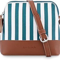 Dual Color Striped Sling Bag for Women, Girls and Ladies-image-1