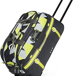 Nova 52 Duffle Trolley Bag| Quick Front Pocket Access| Detachable and Adjustable Shoulder Strap| Smooth Wheels| Push Button Trolley| Duffle Bag for Women & Men| 1500 Days Warranty (Green)-image-6