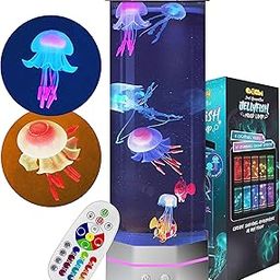 Go2Chai Jellyfish Aquarium Lamp Lava Room Decoration 7 Jellyfish and Clownfish Aquarium Lamp for Adults Kids Desktop Decoration-image-16