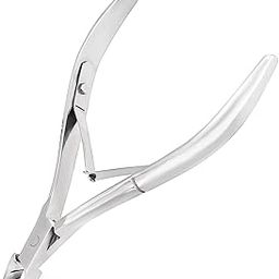 Cuticle Trimmer Cuticle Nippers,Professional Stainless Steel Cuticle Cutter Cuticle Clippers Cuticle Remover,Pedicure Manicure Tools for Fingernails and Toenails(Silver)-image-1
