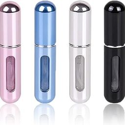 Mini Refillable Travel Atomizer, Portable Perfume Spray Bottle 5ml, Scent Pump Case Fragrance Empty Spray for Traveling and Outgoing (4 Pack)-11