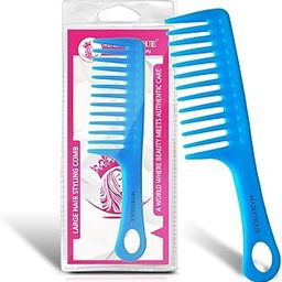 Majestique Wide Tooth Comb Detangler Big Comb - Tools Detangler Comb, for Wide Tooth Comb for Curly Hair, Long Hair, Wet Hair Comb for Detangling Comb kanghi Large- Wide Comb for Women. Men. Girls (Color May Vary)-image-1