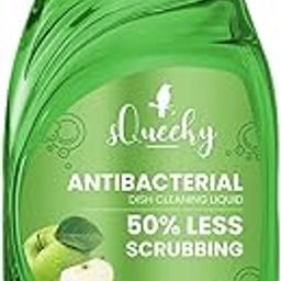 Squeeky Anti-Bacterial Dishwash Liquid Green Apple - 1 Ltr | 50% Less Scrubbing DishCleaning Liquid | 5X More Cleaning Power | Non-Toxic-image-39