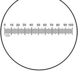 abron Micrometer Glass Scale Measuring 1 cm 100 parts LC 0.05 mm for Calibration for Microscope Stage, Eyepiece Objective Lens-11