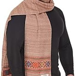 Hand Woven Kullu Pure Woolen Muffler Kullu Handloom for Men and Women Brown-image-24