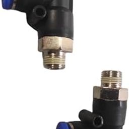 DLIEN 8mm X 1/8" L Connector Quick Fittings Pneumatic Elbow Straight Push Connector (Pack of 2)-image-56