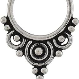 Pure 925 Sterling Silver Septum Nose Rings For Women - Non Pierced nose (SS-NR-05)-12