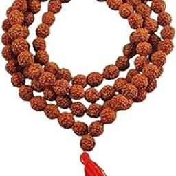 Atishiv Original Rudraksha Mala Brown - 7-8 mm with Certificate for Wearing and Japa Mala - Kanthi Mala - 5 Mukhi Mala, 108 Beads for puja Jaap-image-94