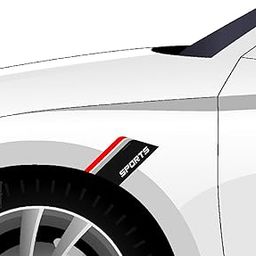 Piston Graphics Car Front Fender Stickers Graphics Both Side Decals Tri Color Red (Pack of 2)-image-79