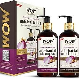 Wow Skin Science Onion Oil Shampoo & Conditioner Kit With Red Onion Seed Oil Extract, Black Seed Oil & Pro-Vitamin B5 (Shampoo + Conditioner), 600 Ml-46