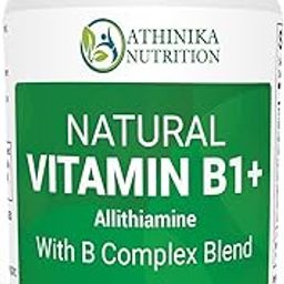 Natural Vitamin B1 B6 B12 Complex - Allithiamine Vitamin B1 Supplement with 8 Essential Vitamin B Complex for Men & Women Including Thiamin, Niacin, Folate, Magnesium & More - 60 Capsules-image-91
