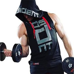 Get Ready to Sweat in Style Men's Sleeveless Workout Hoodies - Perfect for Bodybuilding, Fitness, and Sports - Shop Now-image-45