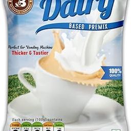 Brew Lab Low Sugar Dairy Based Premix -Suited for Vending Machine Also Milk Substitutes Powder(1kg)-21