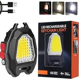 Bistrodel Keychain LED Flashlight, 800 Lumens Rechargeable Mini Torch with Lighter, Whistle, Screwdriver, Bottle Opener, Magnetic Base, 7 Modes – Portable Emergency Light for Outdoor, Hiking, Camping-9