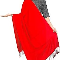 Women's Plain Solid Viscose Dupatta | Soft Lightweight Casual Ethnic Wear Scarf | Festive Styling | Breathable Fabric | Elegant Look | Party & Office Wear-34