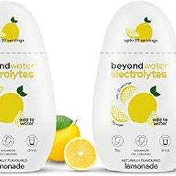 BEYOND WATER Lemonade Electrolytes Water Drops - Pack Of 2 With 20 Servings Each|Instant Fruit Immunity Boosting Drink Mix, 10+ Vitamins & Minerals, Healthy Fruit Flavour, Flavoured Water-15