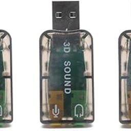 Xiaoyztan 3 Pcs 3D External Drive-Free USB Sound Card 5.1 Channel USB Audio Adapter with 3.5mm Audio Jacks, Black-11