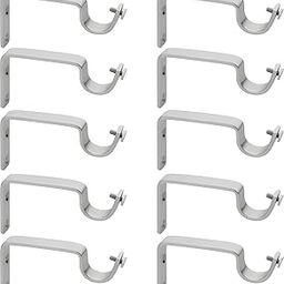 Shubh Shoppy Stainless Steel Curtain Support/Rod Brackets/Clamps Holders for Curtain Bracket and Rod Support. (10pc.)(for 5 curtains).-18