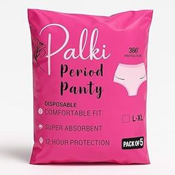 PALKI Period Panty for Girls & Women | Pack Of 5 Pcs | Disposable Panties | Maternity Pads after Delivery for Heavy Flow Periods | 360 Degree Protection (Size - XL)-image-85