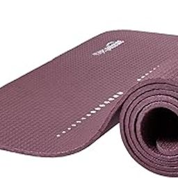 Amazon Basics Body Alignment Yoga Mat | 6 MM Thick Mat | Carry Strap | Grippy Surface | Anti Slip Exercise Mat | TPE & EVA Material | Yoga Mat for Men & Women | For Gym or Home (Wine)-30