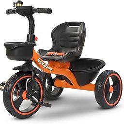 Baybee TRIGx Baby Tricycle for Kids | Smart Balanced Baby Trikes with Comfort Seat, Front & Large Back Storage Baskets & Eva Wheels, Children Bicycle for Kid, Kids Cycle for 2-5 Years Boy Girl(Orange)-image-76