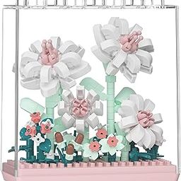 Flowers for Blocks, Building Blocks and Toys for Boy and Girl, Botanicals Simulation Plant Series Building Set Gift Creative Model Kit Home Office Decor-image-65