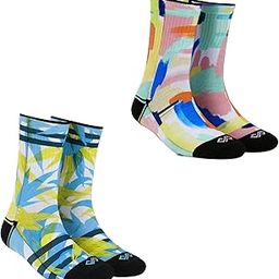 Men & Women Crew Length Socks (Spring+Fresco)(Combo Pack of 2 pairs; Multicolour; Anti-Odour; Breathable; Durable) (Small-Fits Shoe Size India/UK 4-7)(Large-Fits Shoe Size India/UK 8-10)-image-48