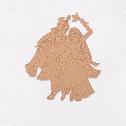 Woodloart Radha Krishna MDF Cutout for Painting – 8 Inch | Pre-Marked Wooden Art Base for DIY Crafts & Wall Decor | Unpainted Decorative Panel Set of 2-16