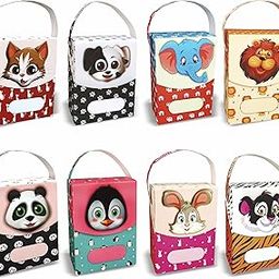 VESTTA -ELEGANCE REDEFINED, Small Gift Box, Cute Animal Printed Folding Favor Box, with textured UV, For Birthday Return Gifts, For Packing Chocolates, Small Gifts, Pack of (8 Animal Faces x 3 = 24)-image-8