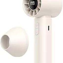 STARQ - Digital Power Display Rechargeable air Cooler Fans Cooling Mini Portable Handheld Small Fan Long Battery Life Small Office Fan (Beige)-picture-16
