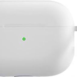 KACA Silicone Soft Case Cover with Keychain for Airpods Pro 2 Case 2022, AirPods Pro 2nd Generation Cover (White)-3