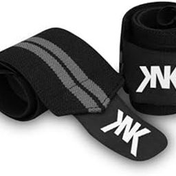 KNK Wrist Support Weight Lifting with Thumb Loop Strap for Gym Workout|Pushups|Pull-ups|Wrist Band for Men & Women|Made of Velcro and Elastic (Black/Grey)-image-59