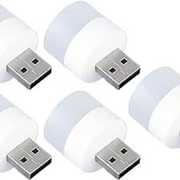 USB LED Night Light, Flexible Mini Ambient Light, Pack of 5, White-picture-14