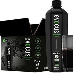 Evocus Black Alkaline Drink | Infused with Essential Minerals | 8+ pH Alkaline | Pack of 6 (500mL Liquid Each)-image-34