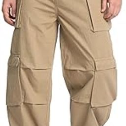 bene kleed Cargo Trousers for Men|Men Ivory Beige Parachute Fit Solid Cargo Trouser | 100% Cotton Comfortable and Trendy-picture-47