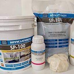 MYK LATICRETE SP-100 Stainfree Epoxy Grout For Floor & Wall (Midnight Black) 5kg (Hardener :350g Resin :900g & Filler 3.75g)-image-56