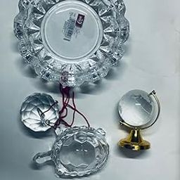 Eleonora Good Luck and Prosperity Feng Shui Combo Crystal Tortoise with Plate Plus Globe and Sun Catcher (Combo 3)-image-1