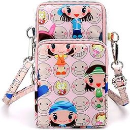 Womes's Oxford Cloth Pink Cartoon Mobile Phone Bag Three-Layer Mobile Phone Bag Shoulder Crossbody Case Wrist Hanging Neck-image-96