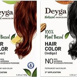 Deyga Natural Hair Color Kit | 100% plant powered | Asia’s 1st Plant Based Hair Color| No Stain on Scalp | No Pre Soak/Pre-Preparation | No Ammonia No PPD | Natural Black (Pack of 2)-34