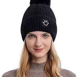 Tomorrow Winter Beanie for Women and Girls - Stay Warm and Stylish with Our Cute Pom Pom Beanie - Fleece Lined, Soft Knit, and Trendy Winter Fashion Hat-image-0