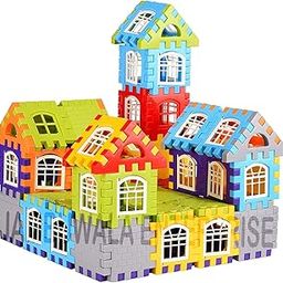 Jambuwala Enterprise Blocks Game My Happy House 72 Pcs Toy Building Blocks with Attractive Windows and Smooth Edges Building Blocks for Kids, Block Game for Kids,Boys,Girls,Childrens-24