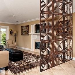RANDOM 12 PCS Hanging DIY Room Divider Attractive Pattern Panels Decorative Wall Screen Panel Hollow Out Design for Living Dining Room Kitchen Bedroom Office Bar Restaurant Home Hotel Decor (Multi 31)-picture-23