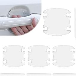 DAZZLIQ 4 pcs Car Door Handle Scratches Protector Transparent Sticker, Car Handle Scratch Protection Guard Accessories Protective Film Finger Guard Car Door Sticker Universal Size Car Paint Protection-20