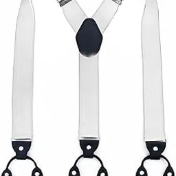 yashidun Men's Y Shaped Suspenders with 6 Metal Clips Adjustable Elastic Straps for Trousers and Pants-picture-8