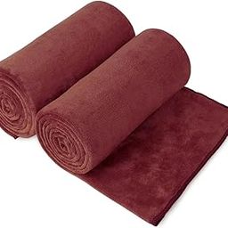 Microfiber Sports & Gym Towels 2-Pack - Ultra Absorbent, Quick Dry 500 GSM - Anti-Bacterial Workout & Yoga Towel Set for Travel, Fitness, Sweat & Shower (Brown)-image-25