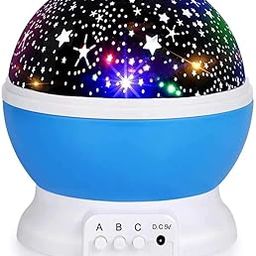 SAJANI Bunny Carousel Night Light Projector, 6 Set Films Rotating LED Lamp, Star Projection Light for A Magical Nursery Atmosphere, Rotatable Rabbit Night Lamp for Kids Room (Star Master)-14