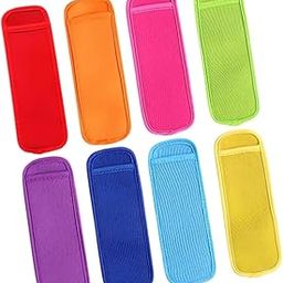 UJEAVETTE 8 Pieces Ice Popsicle Sleeves Covers Ice Cream Holder for Kids Party Barbecues-image-46