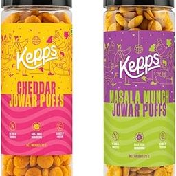 KEPPS Jowar Puff Variety (Pack of 2) Snack, Gluten Free, Rich in Fiber and Protein, Never Fried, Low Calorie, Delicious Munchies, For All Age (70 Gm X 2)-image-50