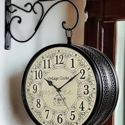 Vintage Clock Handcrafted Double Side Wall Clock 1 Year Warranty / 65700-10-HR-picture-26